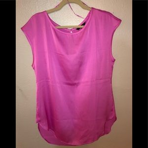 NWT Banana Republic Silky Pink Cap Sleeve Blouse M